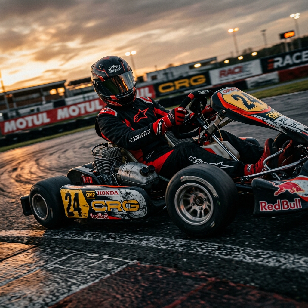 Piloto en pista